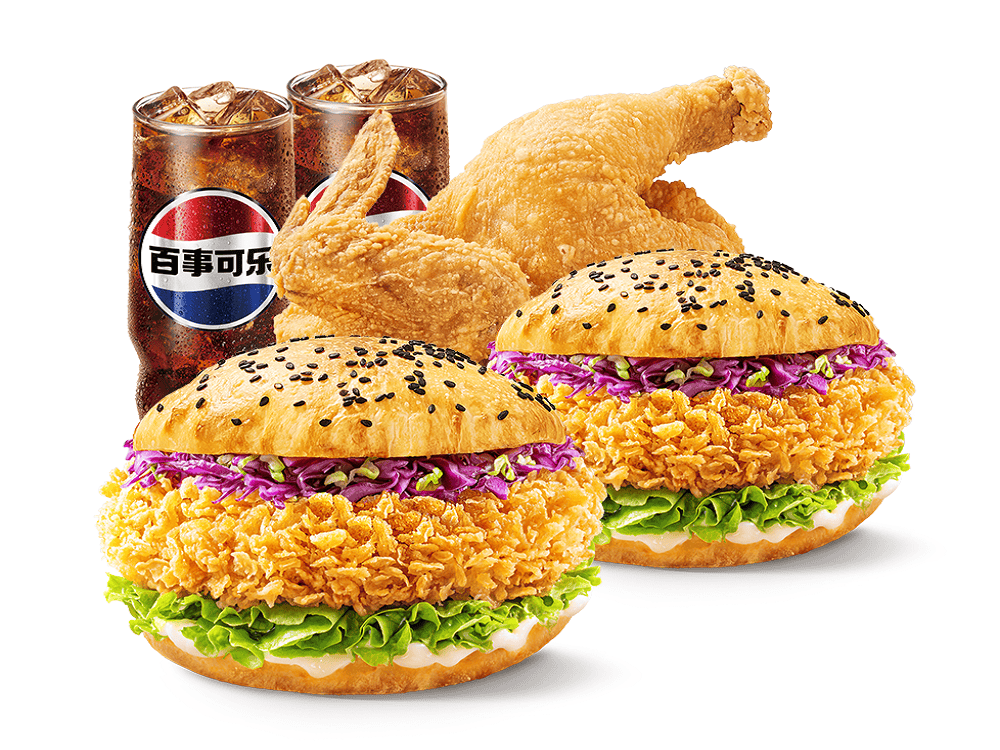 [餐饮单品]-塔斯汀-双堡半边鸡嗨吃5件套