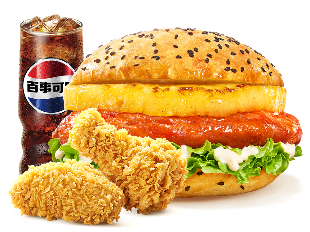 [餐饮单品]-塔斯汀-板烧凤梨堡3件套