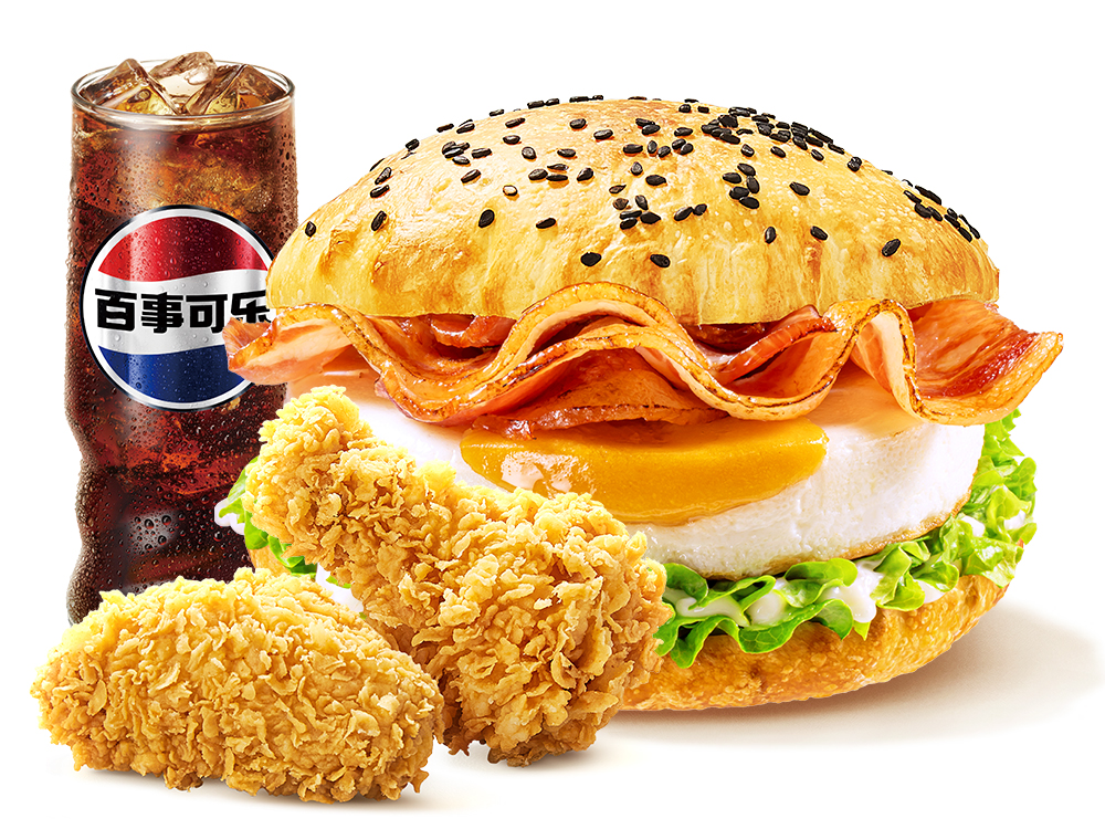 [餐饮单品]-塔斯汀-培根煎蛋堡3件套